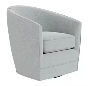 Harbor Blue Upholstered Swivel Accent Chair