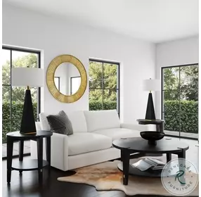 Whitfield Black Round End Table