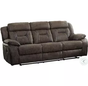 Madrona Dark Brown Double Reclining Living Room Set