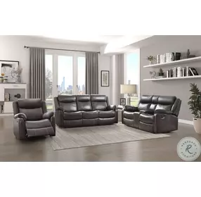 Yerba Dark Brown Double Lay Flat Reclining Sofa