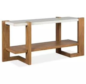 Goldmere Honey Wheat Rectangular Granite Top Sofa Table