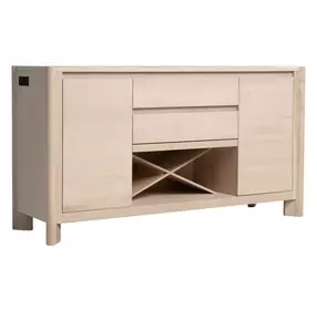West End Natural Maple 2 Door Sideboard with USB Charging