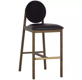 Orabell Bravo Black and Abbington Black Upholstered Bar Stool