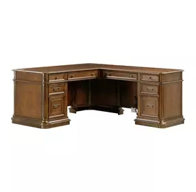 Roanoke Cherry L-Shaped Home Office Set