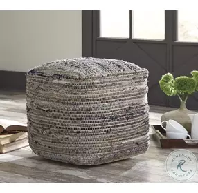 Absalom Denim Pouf