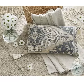 Winbury Blue Tan And White Pillow Set of 4