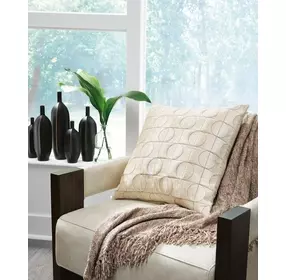 Kydner Beige Accent Pillow