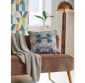 Kennick Blue and White Accent Pillow
