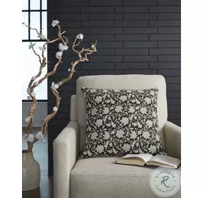 Alanderson Black And Ivory Performance Fabric Pillow Set of 4