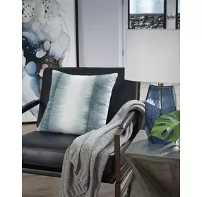 Elonwich Teal and White Accent Pillow