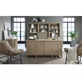 Reese Ardent Iron Leather Upholstered Executive Chair with Nailhead Trim and Casters
