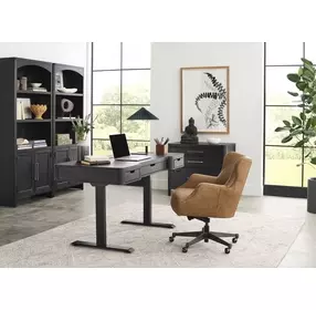 Blake Venetian Caramel Leather Upholstered Executive Chair