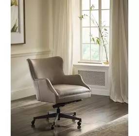 Blake Venetian Silver Leather Upholstered Executive Chair