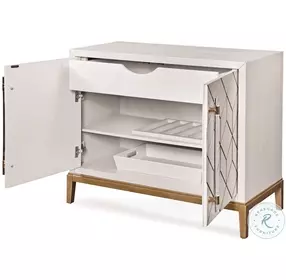 Perrine Soft White Bar Cabinet