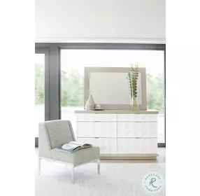 Axiom Linear Grey And White 6 Drawer Dresser