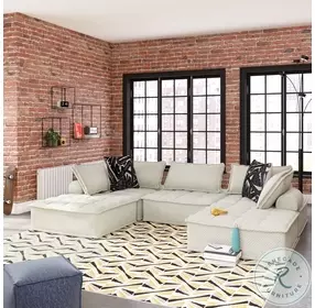 Bales Taupe 5 Piece Modular Sectional