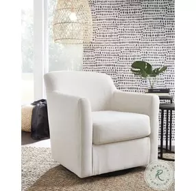 Bradney Linen Swivel Accent Chair