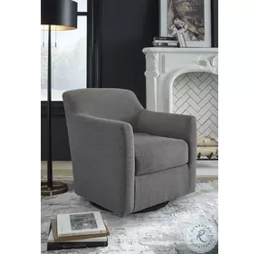 Bradney Charcoal Swivel Accent Chair