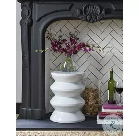 Lakiness White Outdoor Stool