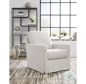 Nenana Next Gen Nuvella Stone Performance Fabric Swivel Glider Accent Chair