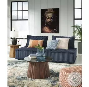 Bales Navy Modular Loveseat