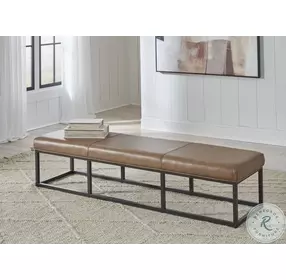 Joston Caramel Accent Bench