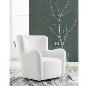 Rowenburg Cream Upholstered Swivel Glider Accent Chair