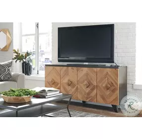 Robin Ridge Two Tone Brown Large Door Accent Cabinet