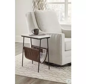 Etanbury Brown Black And White Accent Table