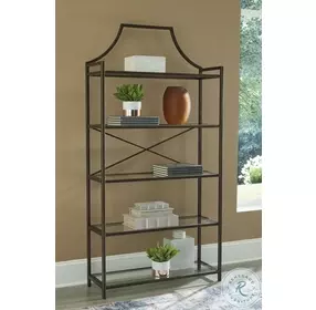 Bernonly Antique Bronze 72" Bookcase