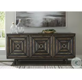 Fair Ridge Distressed Black Accent Cabinet