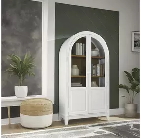 Dagandale White And Natural Accent Cabinet