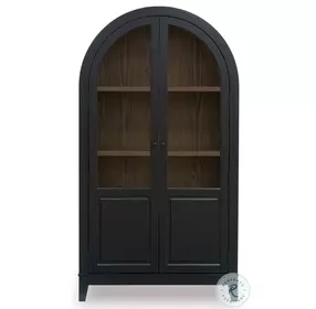 Dagandale Black And Natural Accent Cabinet