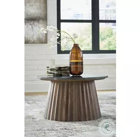Ceilby Black And Warm Brown Accent Cocktail Table