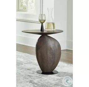 Cormmet Brown And Black Accent Table