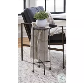 Newgoren Clear And Black Accent Table