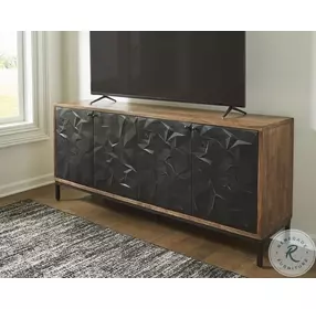 Dorannby Brown And Black Accent Cabinet