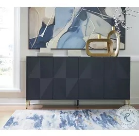 Loirwick Dark Blue Accent Cabinet