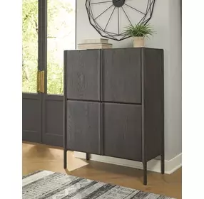 Orsonal Espresso Brown 4 Door Accent Cabinet