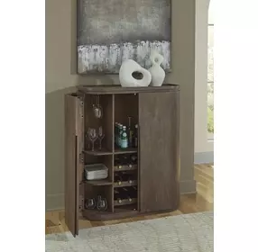 Landermont Medium Brown 2 Door Bar Cabinet