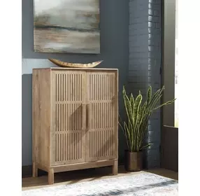 Pellamour Natural Brown 2 Door Bar Cabinet