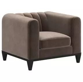 Artisan Upholstery Mink Upholstered Hans Lounge Chair