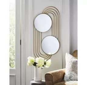 Warrenley Gold Finish Accent Mirror