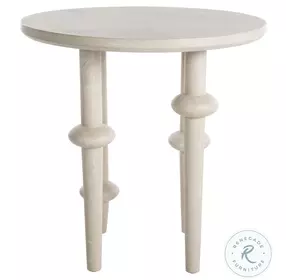Aba Cerused White Side Table