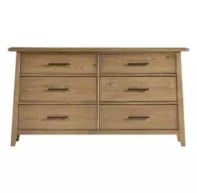 Jackson Golden Oak 6 Drawer Dresser