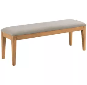 Kafe Cappuccino Performance Fabric Upholstered Dining Bench