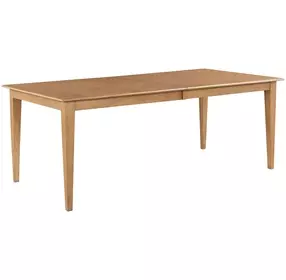Kafe Cappuccino 80" Rectangular Leg Extendable Dining Table