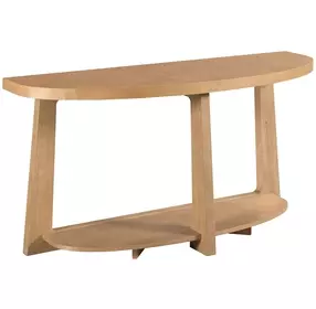 Archetype Light Caramel Demilune Console Table