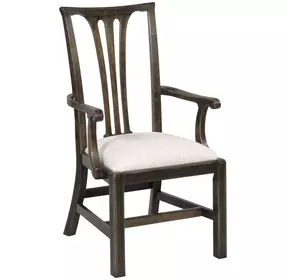 Fitts Bridgetown Black and Cream Upholstered Arm Chair