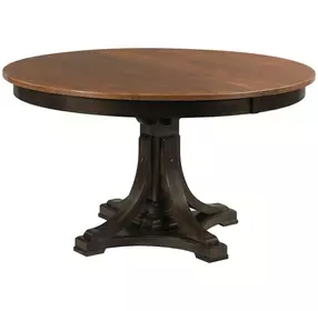 Bromefield Bridgetown Black and Heritage Maple Oval Extendable Dining Room Set